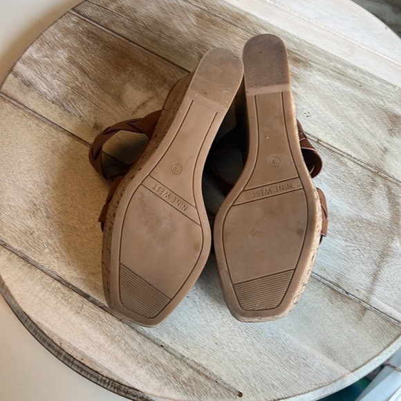 Nine West - Brown Leather Wedges - Size 7M - Picture 7 of 11